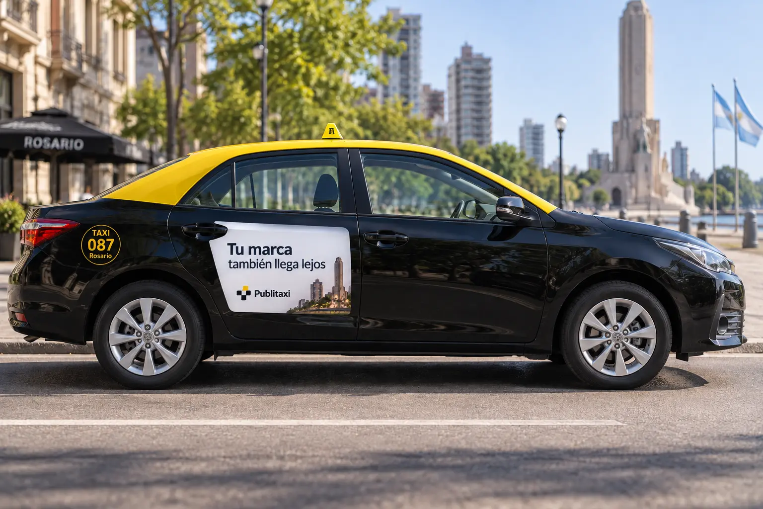 Ejemplo de publicidad limitada a la puerta trasera